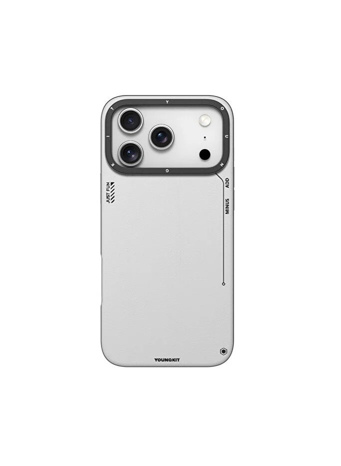 YOUNG KIT Youngkit Tech Style Series Magnetic Attachment For iPhone 17 Pro - Silver Light - Image 1